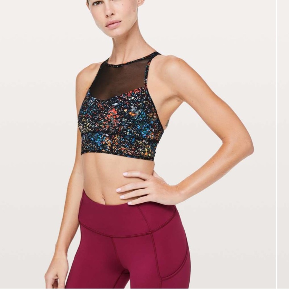 • Lululemon • Women’s Wake & Train Long Line Bra
Flowerescent Multi / Black 4